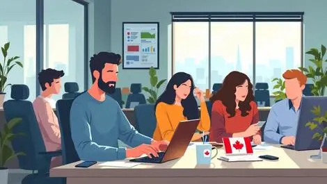 Canadian office workers generations traditional computers ai interfaces maple leaf