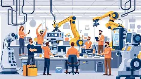 Australian new zealand office workers confused by advanced robots modern office