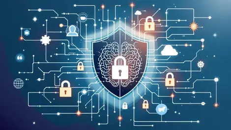 Digital shield ai brain patterns secure locks network asia pacific cybersecurity