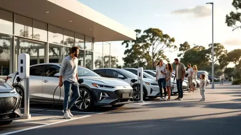 Australian dealership new hyundai kia evs charging families