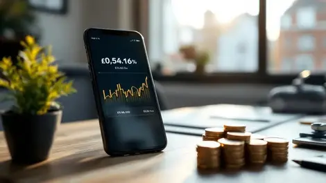 Uk small office relieved owner rising profits smartphone pound coins