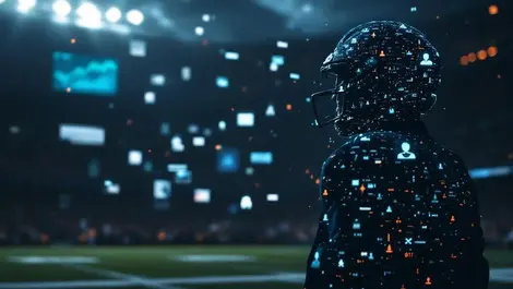 Moody football player data silhouette browser windows privacy risk