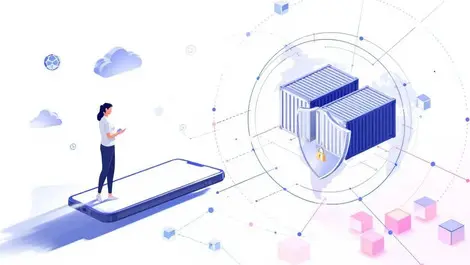 Mobile kubernetes container security edge shield network globe