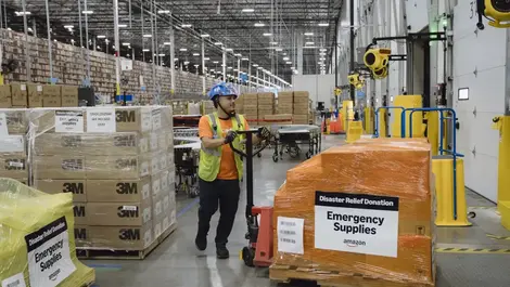 Amazon opens first Canada disaster relief hub in Edmonton